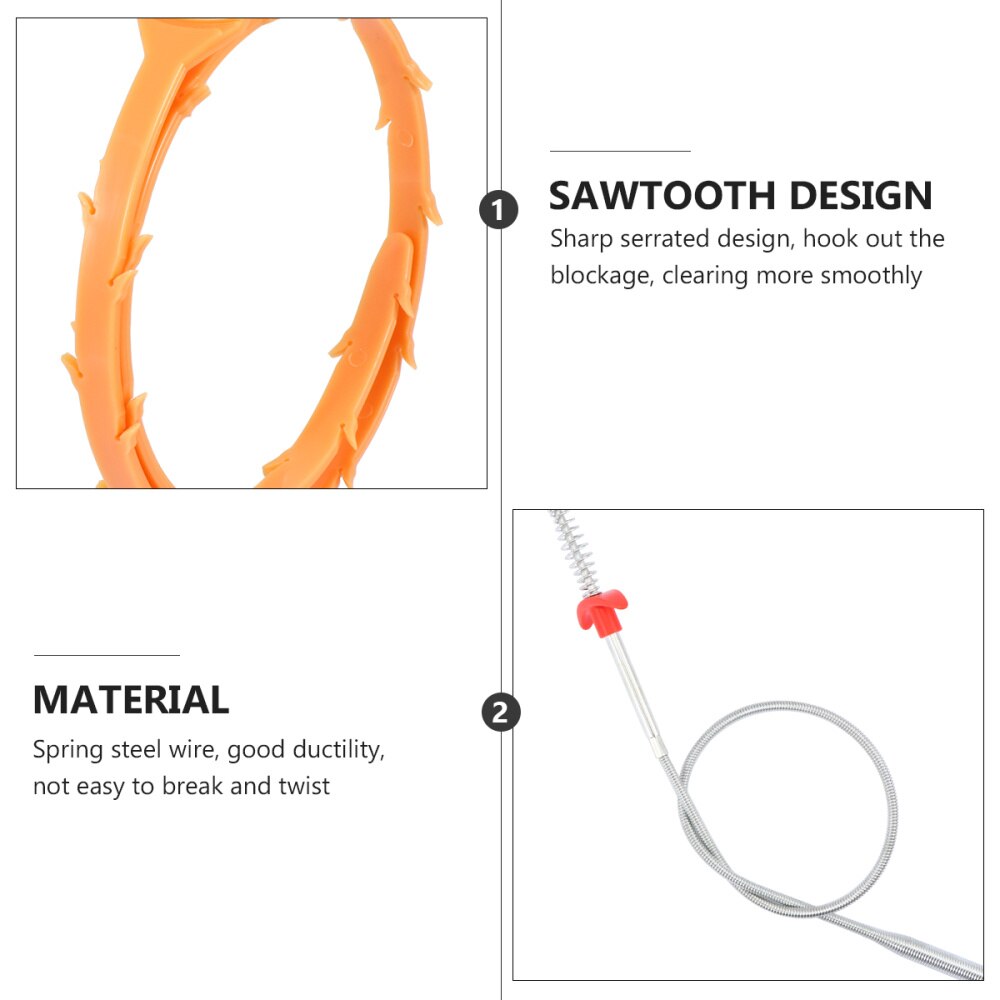 6 Pcs Flexible Grabber Tool Hose Pickup Reaching Assist Tool for Drains Toilet