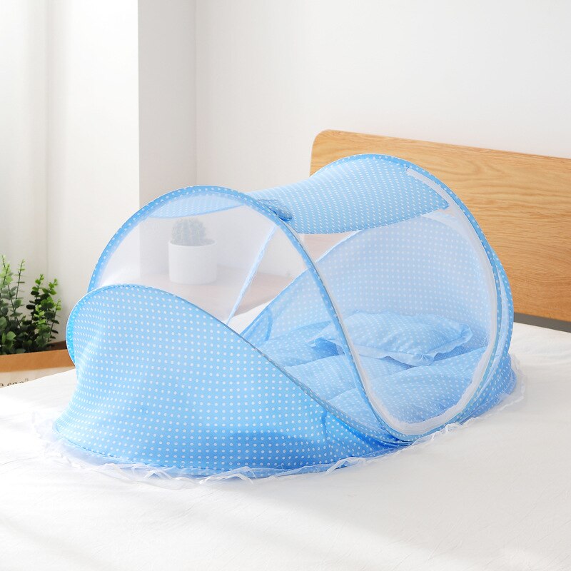 Juego de cama plegable con mosquitera para bebé, cuna portátil para recién nacido, almohada, cuna para Babynest: 01