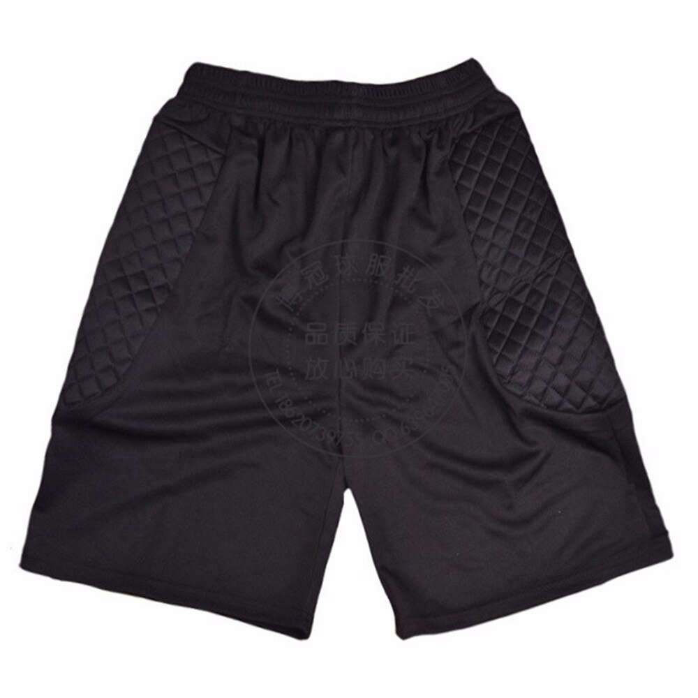 Mannen Professionele Voetbal Training Broek Doelman Broek Shorts Spons Voetbal Keeper Rugby Broek Goalie Sport Joggingbroek: black shorts / Asian size 3XL