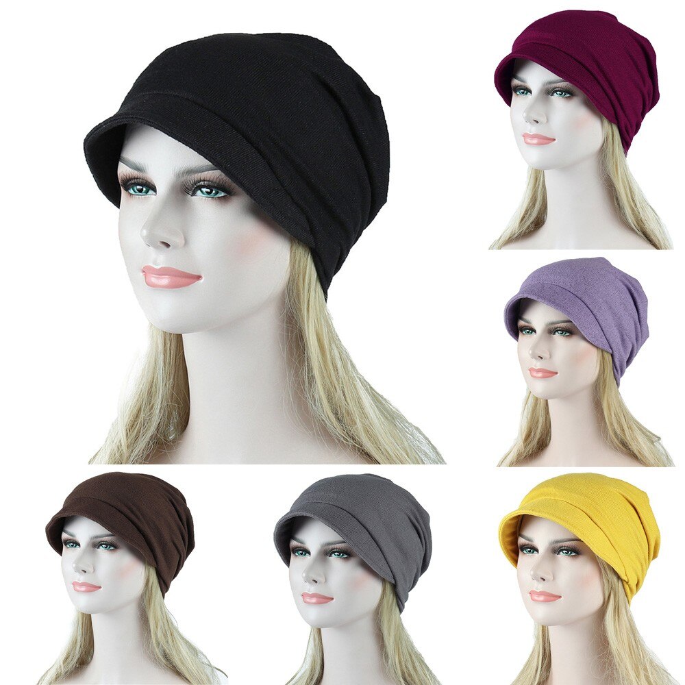 Women SoilIndia Muslim Stretch Turban Hat Camouflage Hair Loss HeaScarf Wrap Sweet anlovely, warm ancomfortable