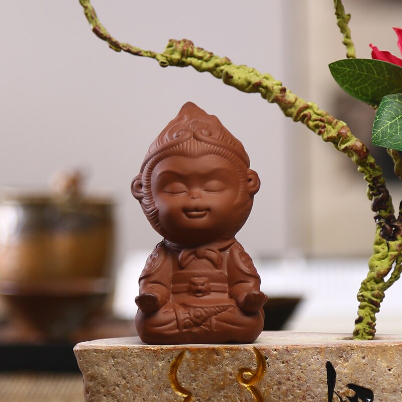 Monkey King Ceramic Decoration Home Decoration Tea Art Pet Statue Sculpture Home Decoration Monkey King Statue: vailB