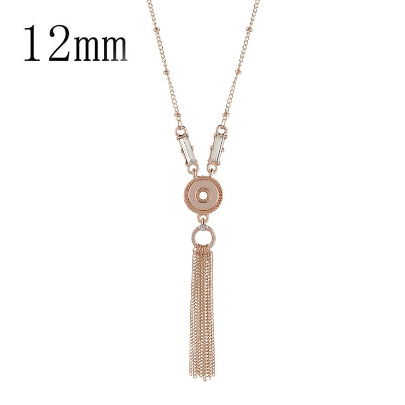 Collana con bottone a pressione 12mm gioielli fai da te KD3213: KS1150-S