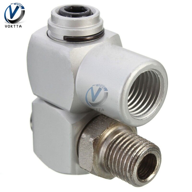 Universal 360 Rotating 1/4" BSP Air Hose Connector Adapter Flow Aluminum Tool Threaded Joint For All Kinds of Pneumatic Tools