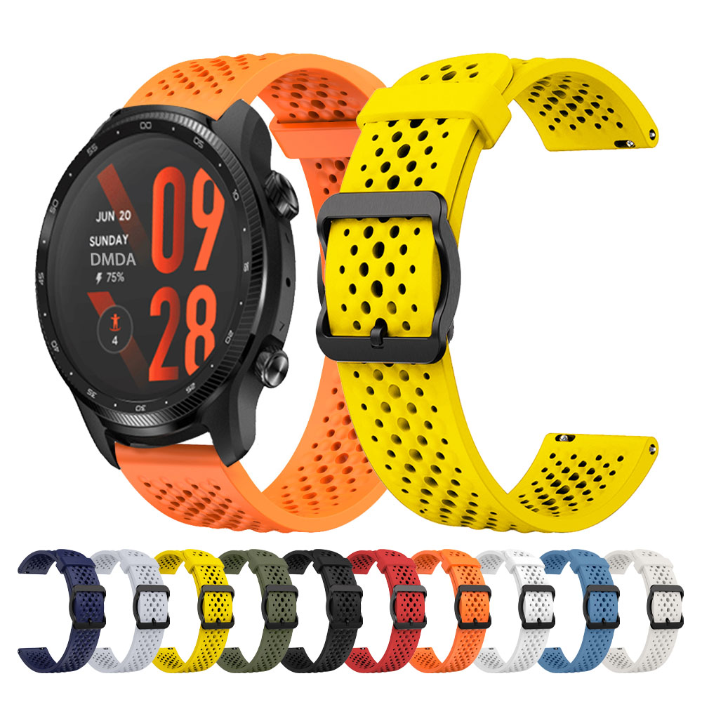 22mm horlogebandje voor ticwatch pro 3 ultra gps/lte, zacht bandje voor ticwatch pro 3 gtx gtw  e2 s2, vervangende armband.