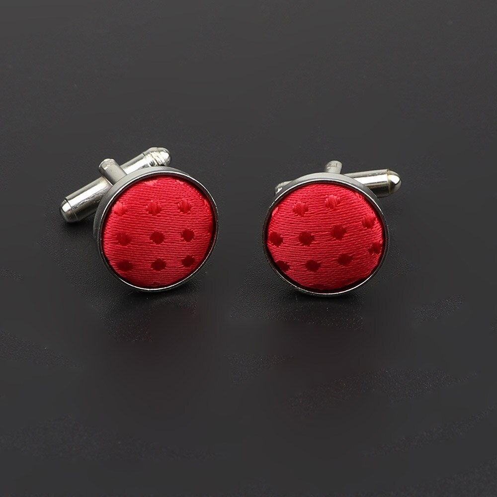 Botões de punho para homens, botões clássicos de cor sólida de poliéster com design verificado: 27