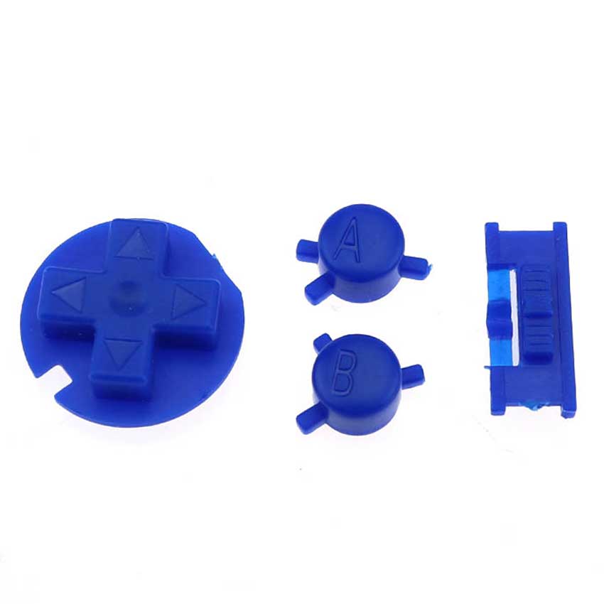 JCD 1 Set Plastic Power ON OFF Buttons Keypads for Gameboy Color GBC Colorful Buttons Set for GBC D Pads A B Buttons Replacement: F Blue