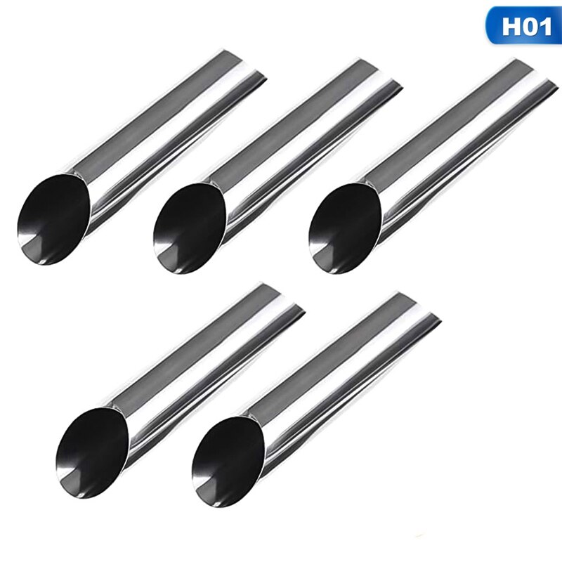 5/10 Uds pastel de formas molde de cuerno tubos de acero inoxidable conchas crema cuerno molde de horno para pastel: 5PCSH01