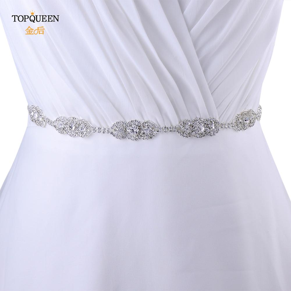 TOPQUEEN Wedding Sash Thin Bridal Belt Waist Belt Sash Party Belt Fast Deliveryl Female Belt Bridesmaid Dress Belts S215