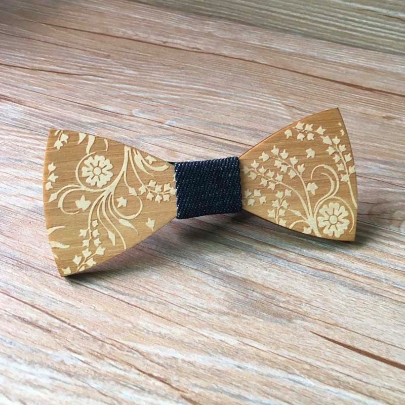 Original Holz Bogen Tiet Gentleman Bräutigam holz krawatte Schmetterling Hochzeit Party Bogen Krawatten Schmetterling Holz Krawatte Für Mann: 2