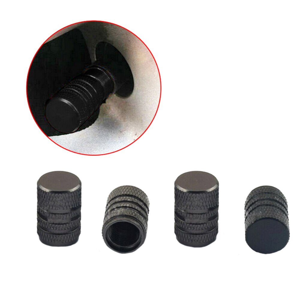Tapón de válvula de presión de aire de neumático de rueda de coche de aleación de aluminio 4 Uds tapa de polvo