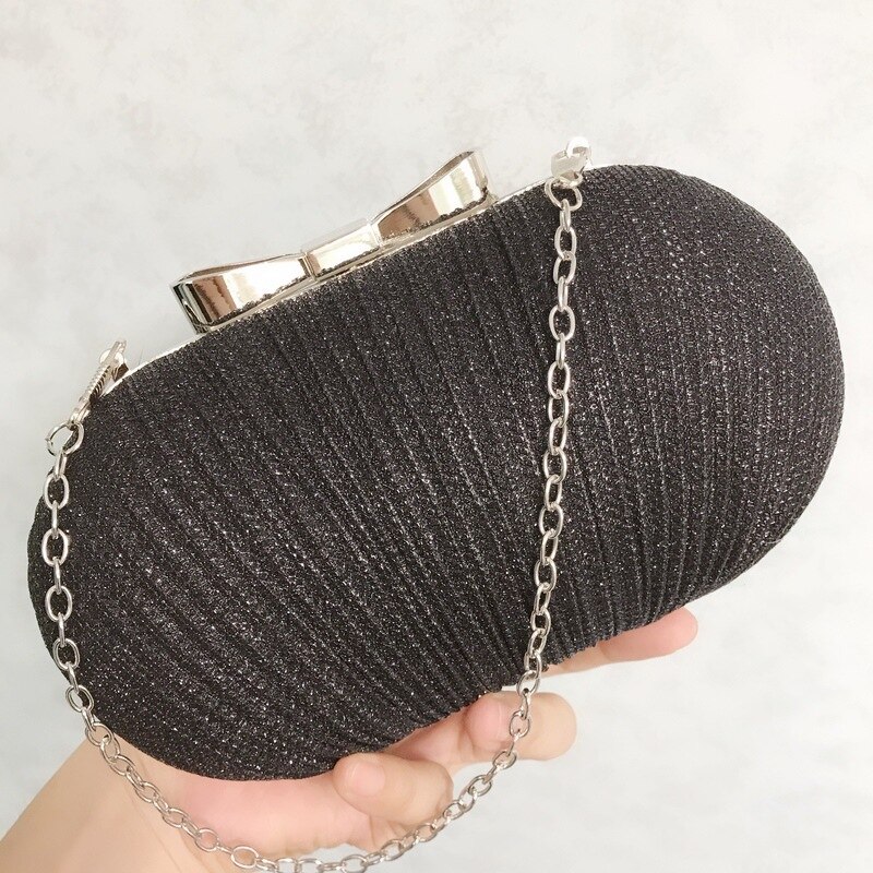 Bolsas femininas saco de jantar de ovo de ganso bowknot cor mágica bolsa de corrente de couro dobrar saco de caixa dura bolsa de mão da senhora bolsa de ombro
