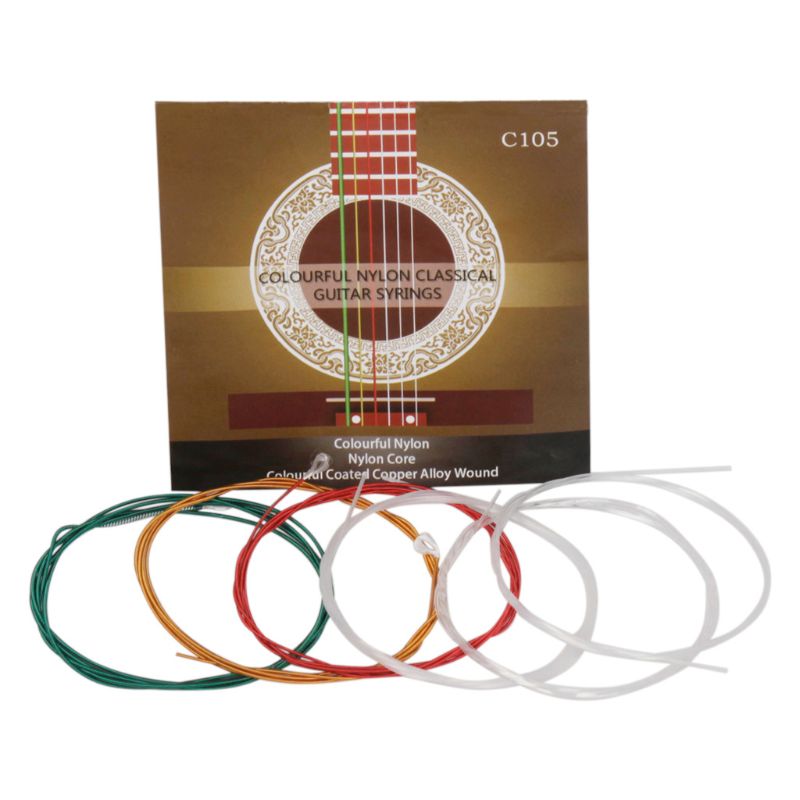 IRIN C105 clásica cuerdas de guitarra núcleo de nailon cubierta colorida aleación de cobre enrollada