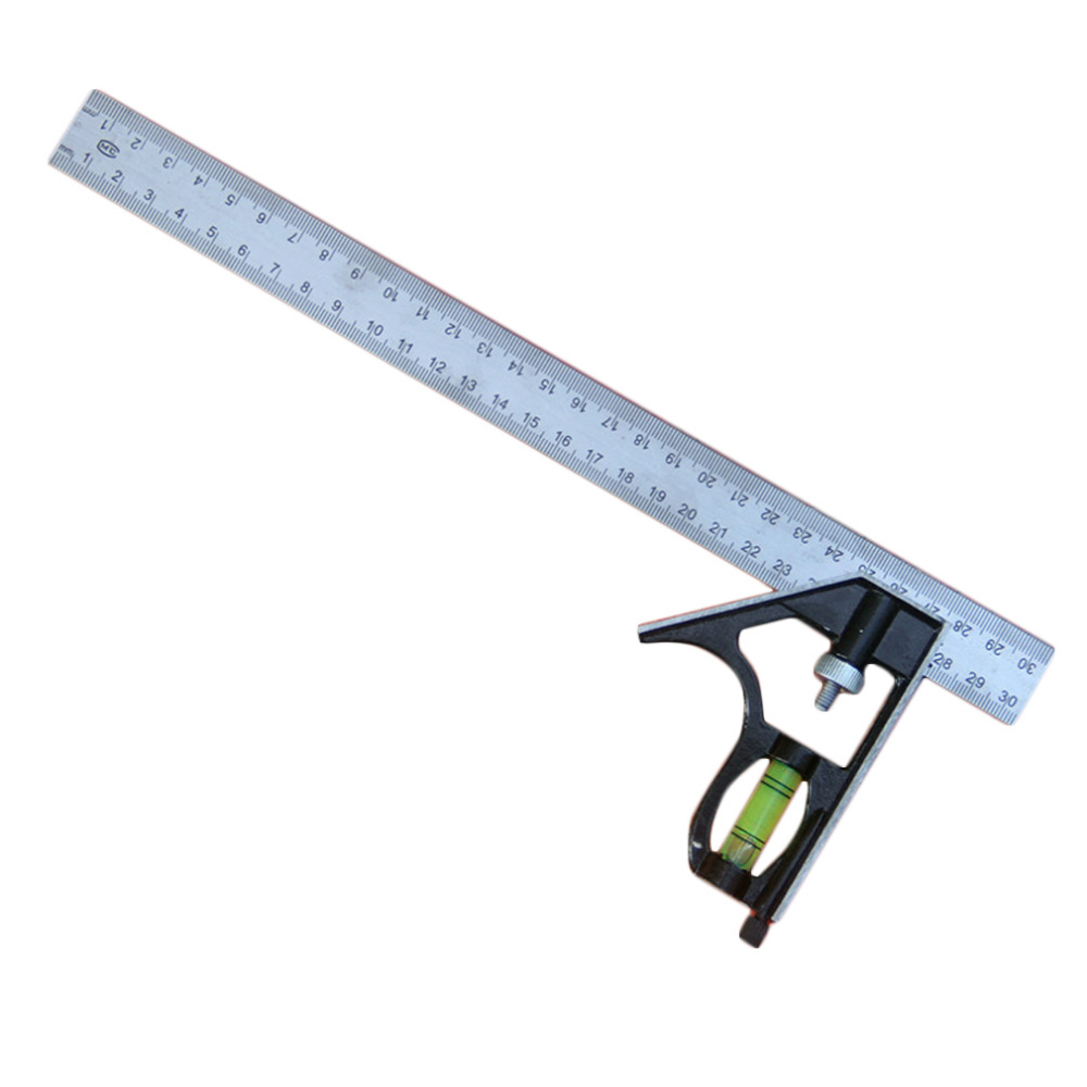 300mm Stainless Steel Multifunction Adjustable Engineers Combinationry Square Set Right Angle Ruler Measuring Tools