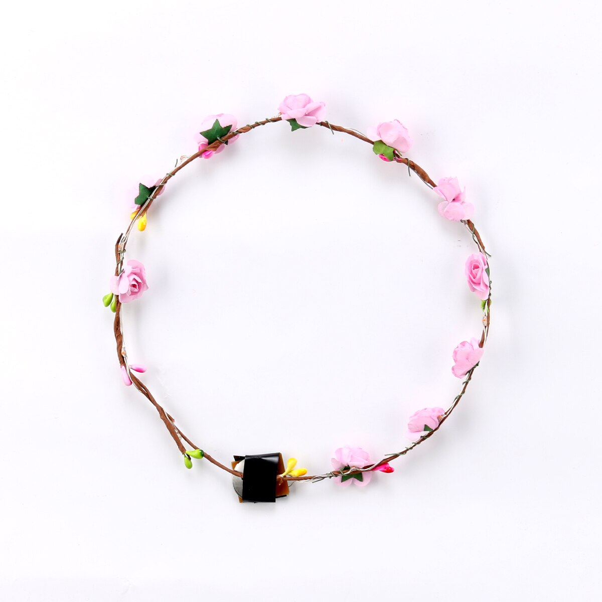 Wedding Xmas Party Crown Flower Headband LED Light Up Hair Wreath Hairband: F1