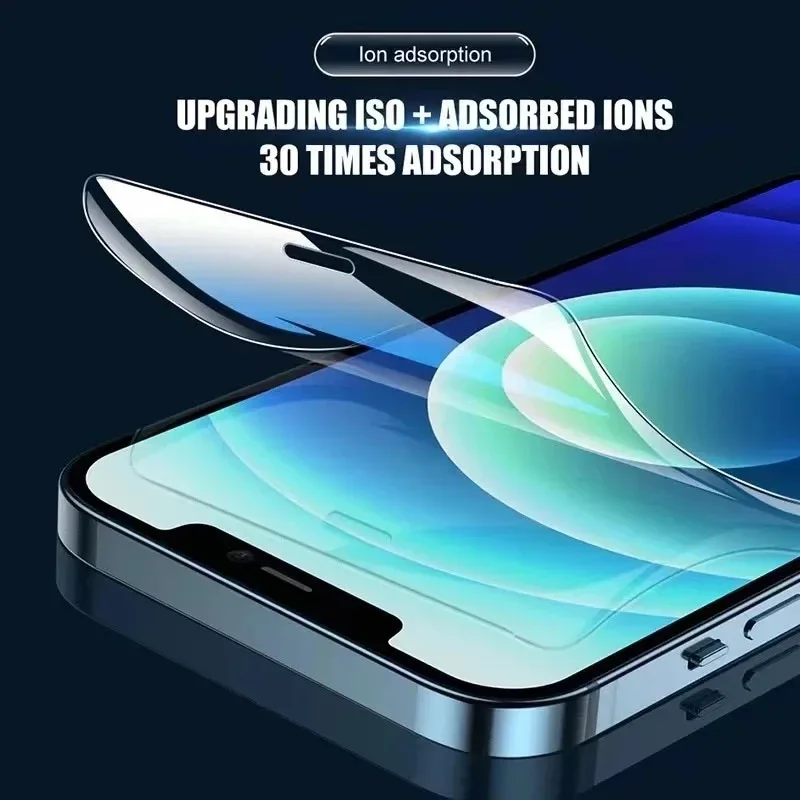 4Pcs Full Coverage Hydrogel Film For iPhone 11 12 13 14 15 16 Pro Max Screen Protector For iPhone 14 15 16 Plus Screen Protector