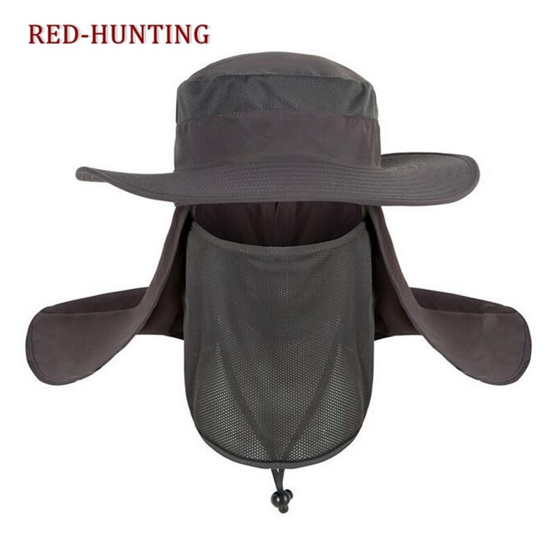 Chapeau De Pêche/Extérieur à Bords Amovibles - 50+ UPF, Cou Et Masque - Bleu, Réglable - Neuf Avec étiquettes
