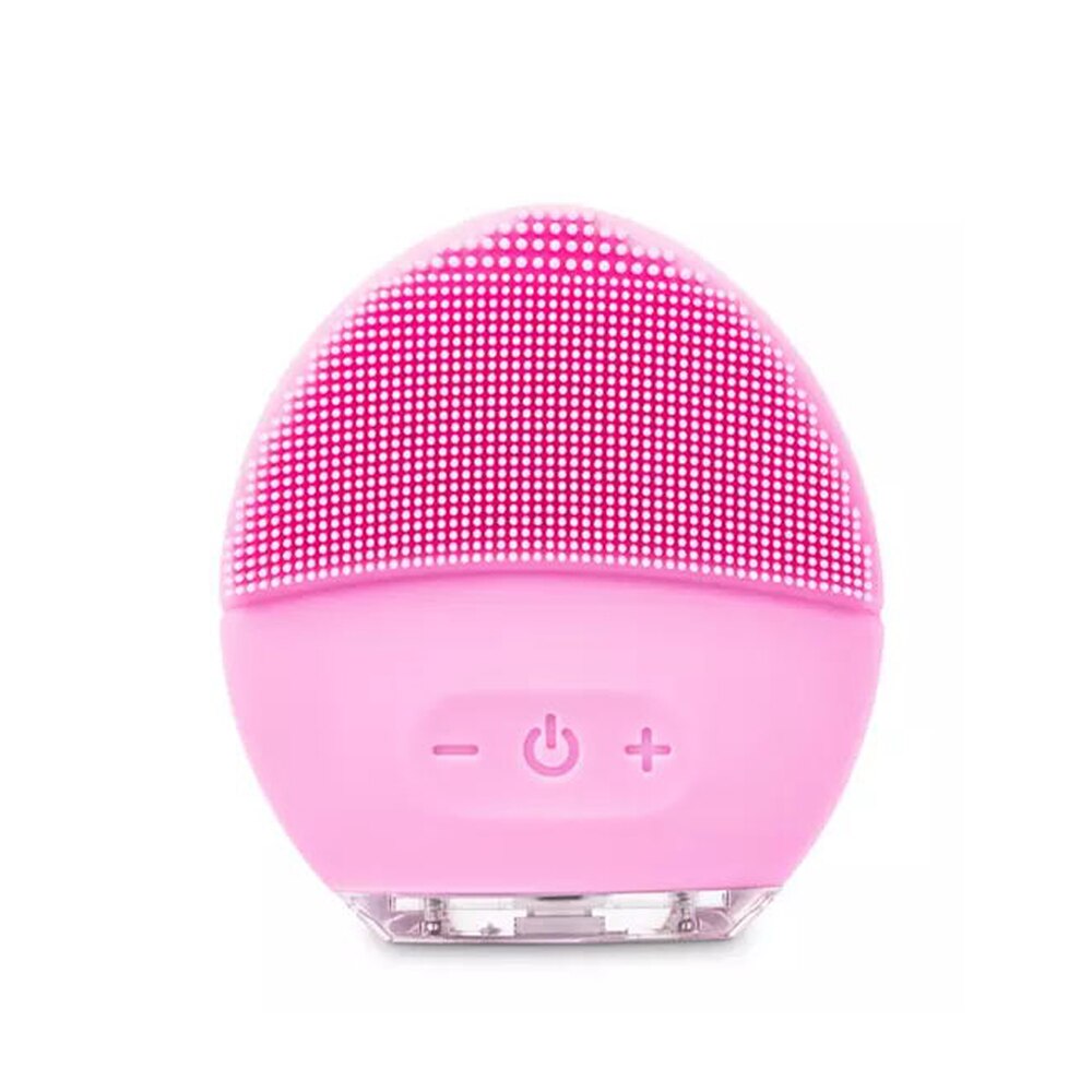 Elektrische Gezicht Reinigen Borstel Sonic Facial Brush Deep Wassen Mee-eters En Poriën Gezicht Cleanser: pink