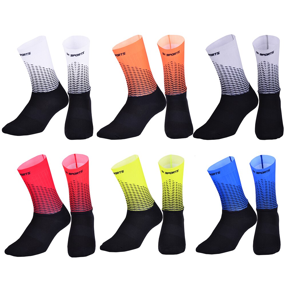 Upgraded Anti Slip Cycling Socks Men Women Mountain Bike Road Bicycle Socks Compression Outdoor Running Sport Sock