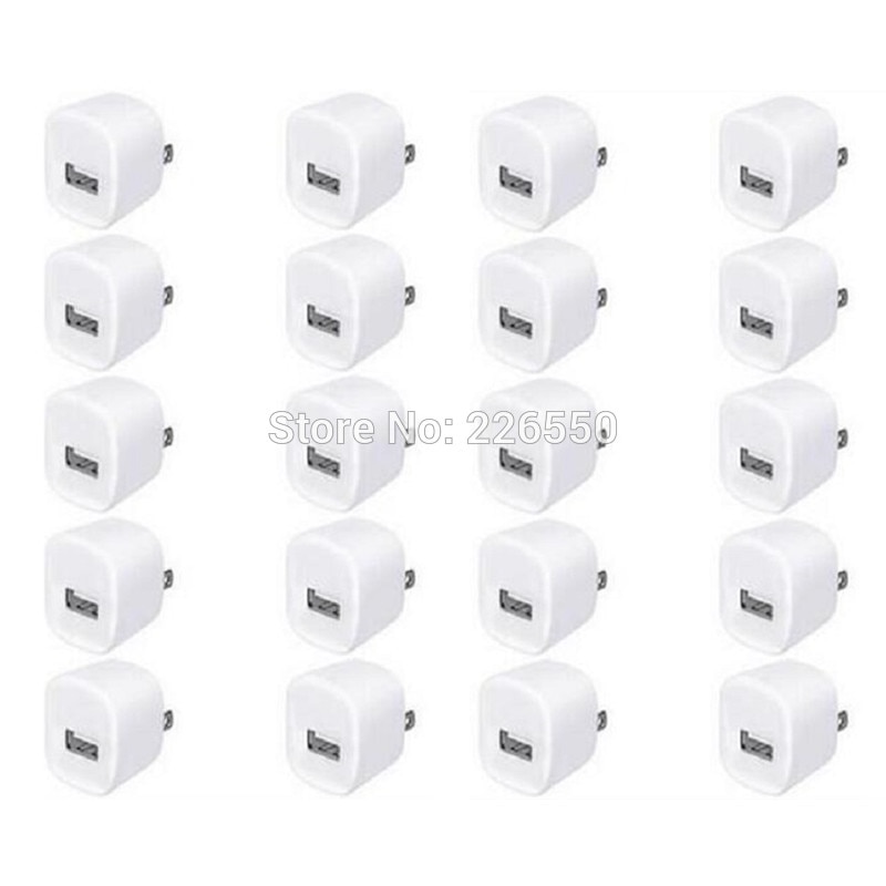 10 pz/lotto US/EU Plug 5V 1A AC caricatore USB adattatore di alimentazione a muro per Samsung per iphone HTC cellulari spediti entro 12 ore