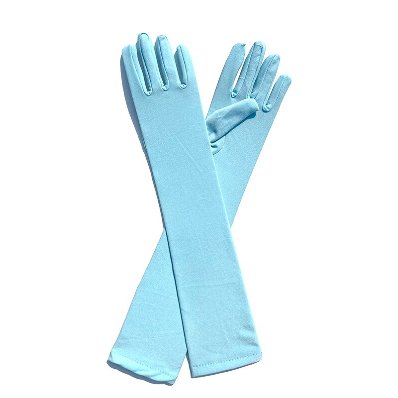 Klassische Erwachsene Schwarz Weiß verrotten Grün Oper/Ellenbogen/Handgelenk strecken Satin- Finger Lange Handschuhe Frauen Klappe Handschuhe Passenden kostüm