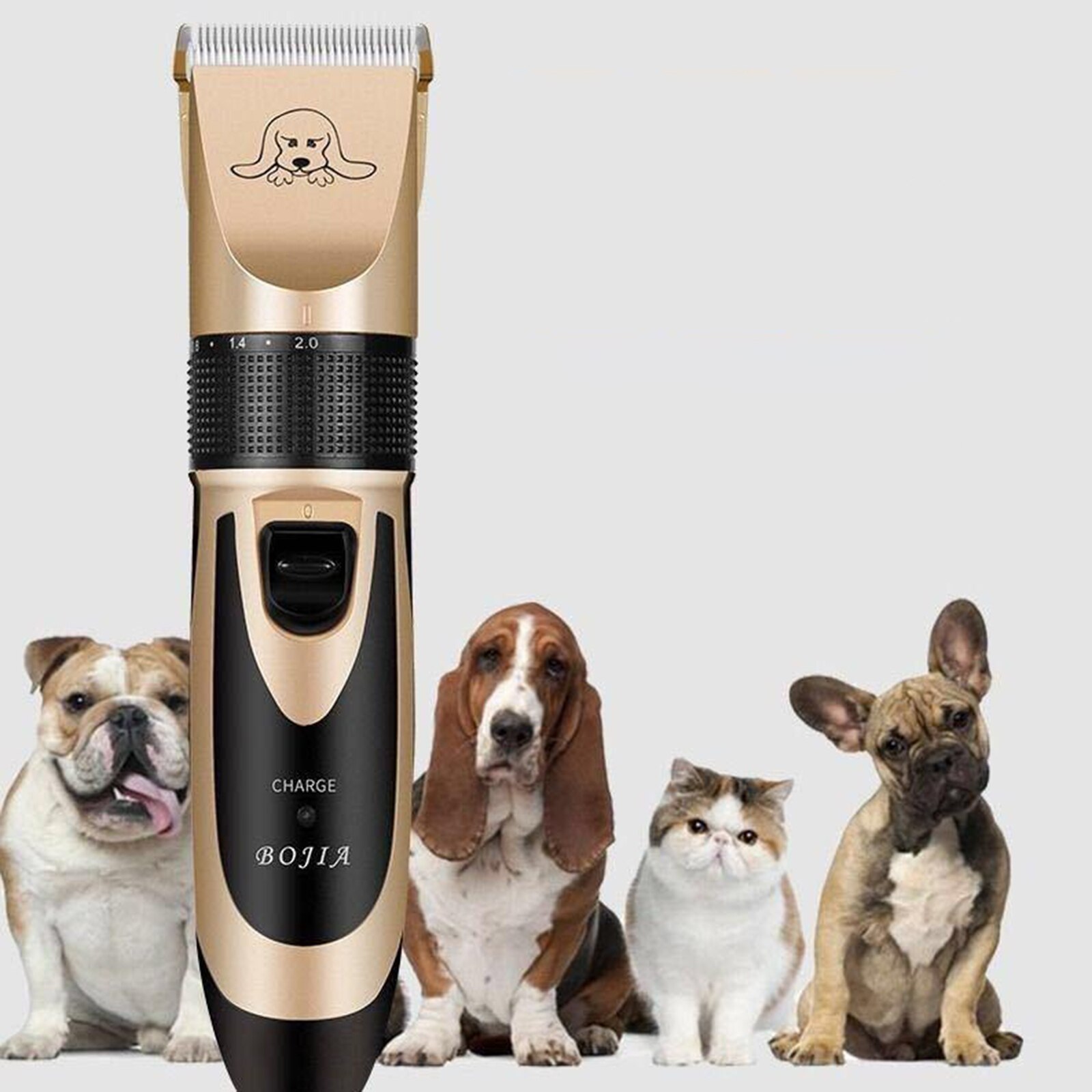 Dog Clippers Low Noise, 3-Speed Quiet Dog Grooming Kit Rechargeable Cordless Pet