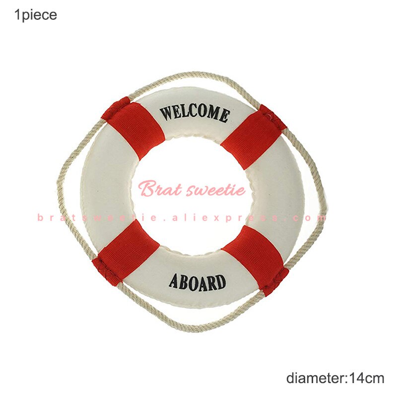 Marinha náutica festa de aniversário bolo, navio, roda de âncora, estilo mediterrâneo, barco, bolo, ferramentas de decoração: 14cm red lifering