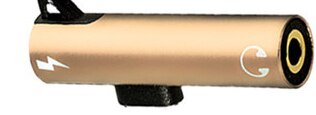 Mini Audio double adaptateur de foudre pour téléphone écouteur casque connecteur câble pour séparateur de foudre convertisseur 3.5mm Jack & Charg: gold