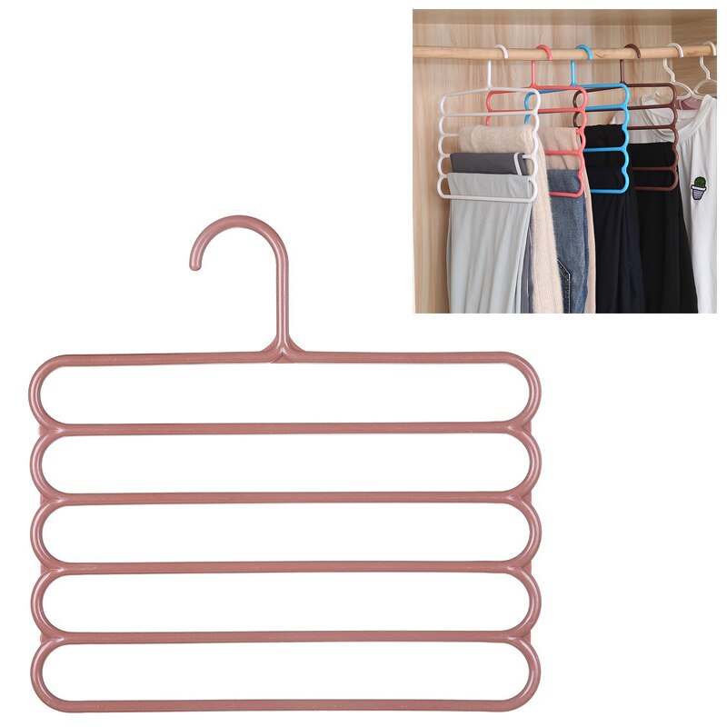 5 warstw wieszaki na spodnie uchwyty spodnie wieszak regał magazynowy wieszak na ubrania szafa szafa Organizer wieszaki na ubrania: C