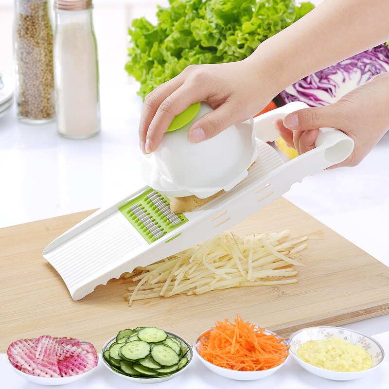 Mandoline Slicer Vegetable Cutter with Stainless Steel Blade Manual Peeler Carrot Cheese Grater Dicer Kitchen Tool: Default Title