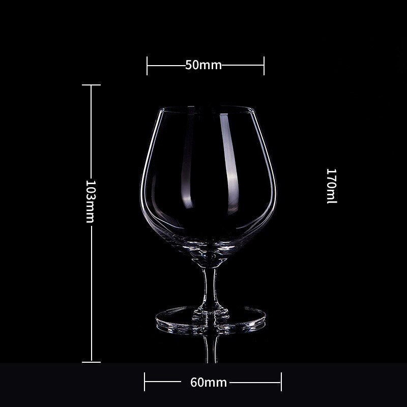 2/4 Pcs Brandy Glasses Clear Drinking Cups Crystal Small Lead-Free Wine Glass for Beer Liquor Wine Brandy Whiskey Bar Home Party: 170ml / 2pcs