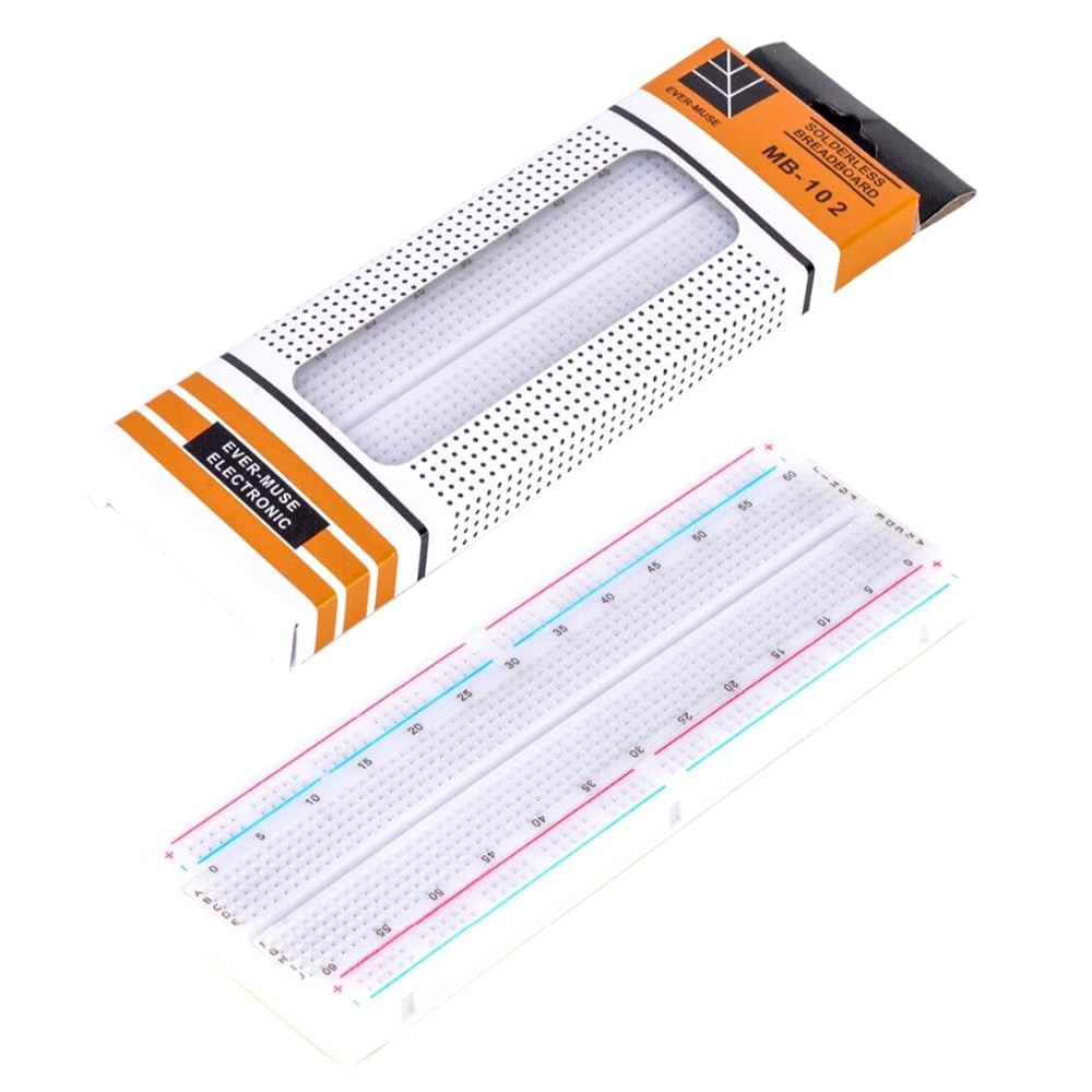 830 Punten Broodplank MB-102 MB102 Solderless PCB Protoboard Board Voor Testen Circuit Nikkel HIGHT