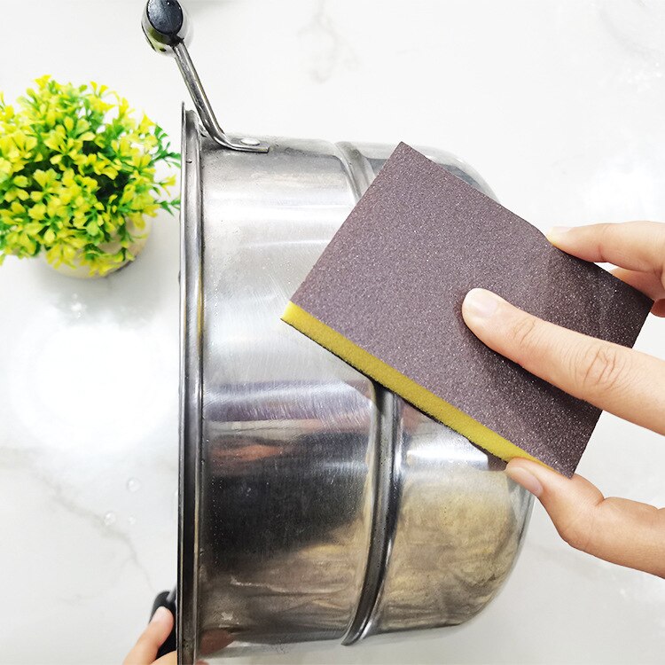 Sponge Eraser Rust Remover Brush Dish Pot Cleaning Brush Sponge Emery Descaling Clean Rub Pot Kitchen Tools Gadgets