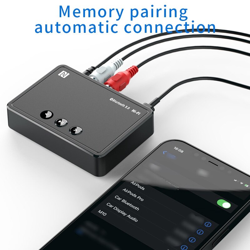 Nfc Bluetooth 5.0 Ontvanger App Controle Headset 3.5M Car Audio Bluetooth Adapter Met Afstandsbediening