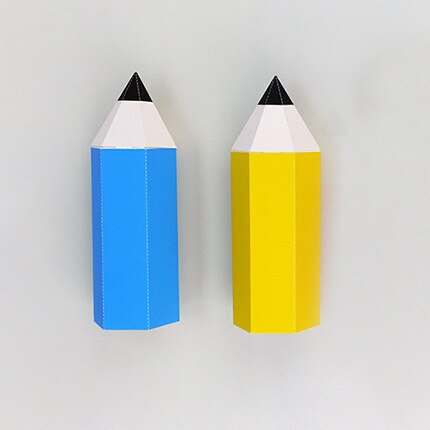 Penna gummi gummi pensel penna papper modell studenter handgjorda diy förälder och barn pedagogisk aktivitet