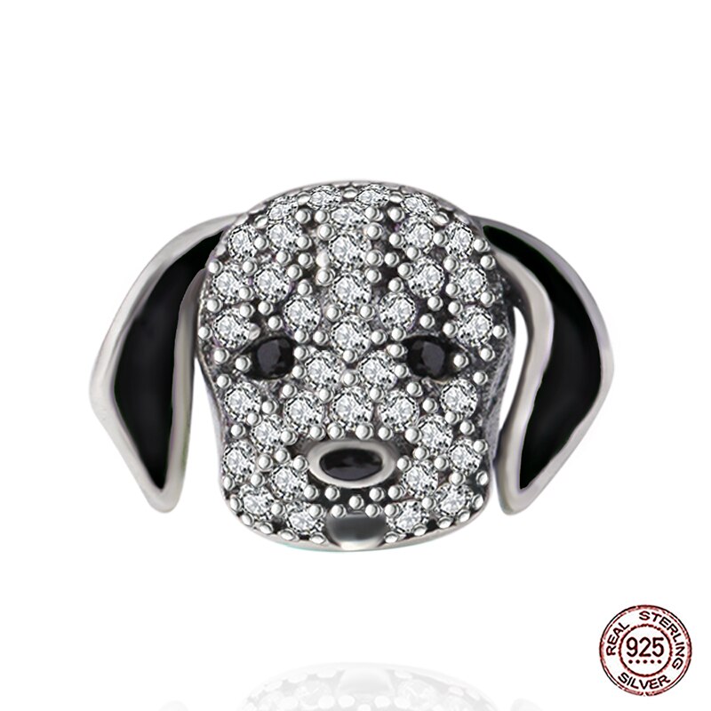 Sød hund 925 sterling sølv charms perle fit charms sølv 925 originale diy perler til smykker gør kvinder: Bd0274