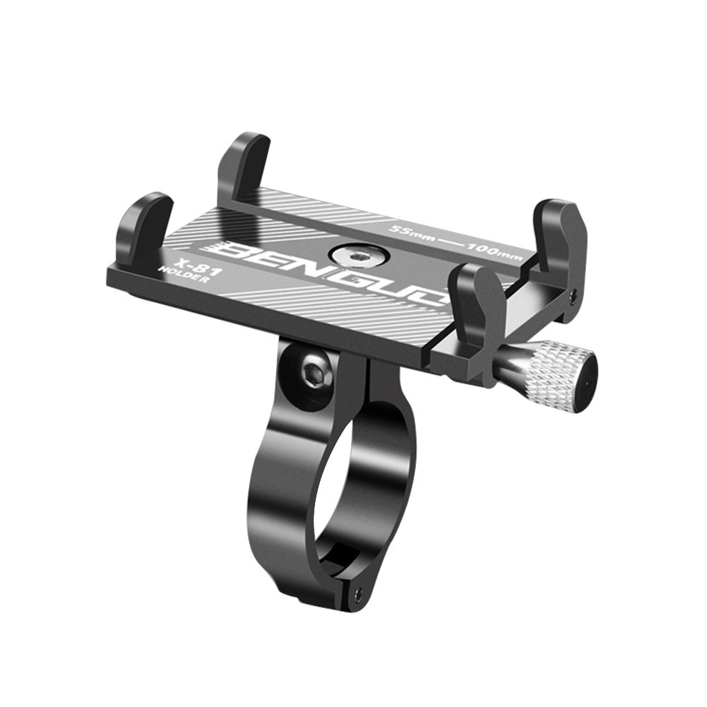 Bike Mobile Phone Holder X-81 Motorcycle Bicycle Handlebar Clip Stand Electric Scooter MTB Mountain Bike GPS Mount Phone Bracket: Silver