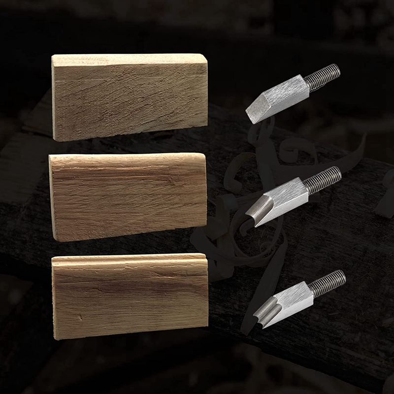 Chamfer Plane With 3 Cutter Heads,Woodworking Hand Planer For Quick Edge Planing And Radian Corner Plane Trimming.