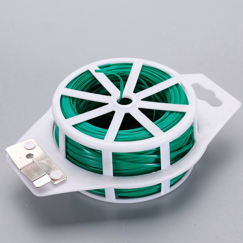 1PC 100M Garden Twist Tie Reusable Green Coated String With Cutter ...