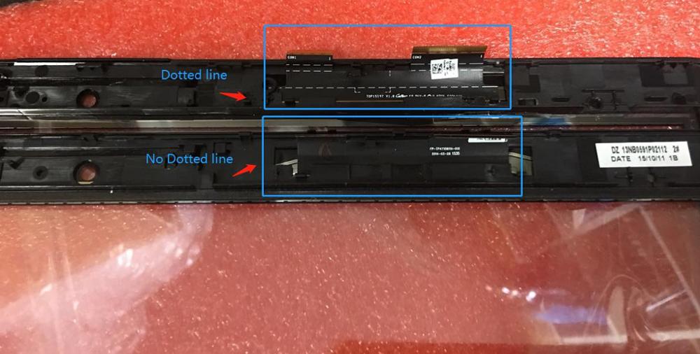 Cristal de la pantalla del digitalizador táctil de 15,6 "con el bisel del marco para Asus TP550 TP550L TP550LN FP-TPAY15611A-01X