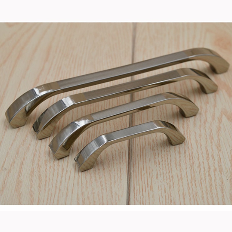 Couplecol-tiradores de acero inoxidable para puerta de armario de cocina, de níquel satinado, con arco, tirador del mango