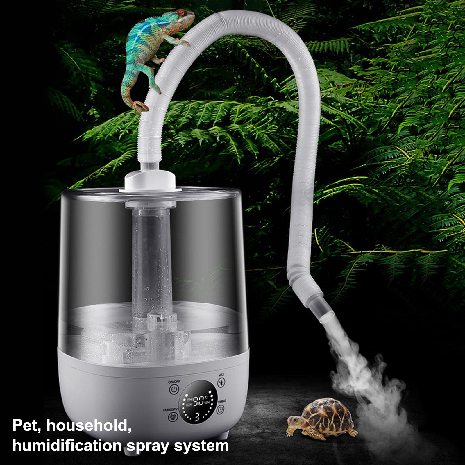 4L Mist Fogger Humidifier Sprayer Tortoise Chameleon Bat Lizard Tropical Animal Reptile Box Rainforest Animals Fogger Machine