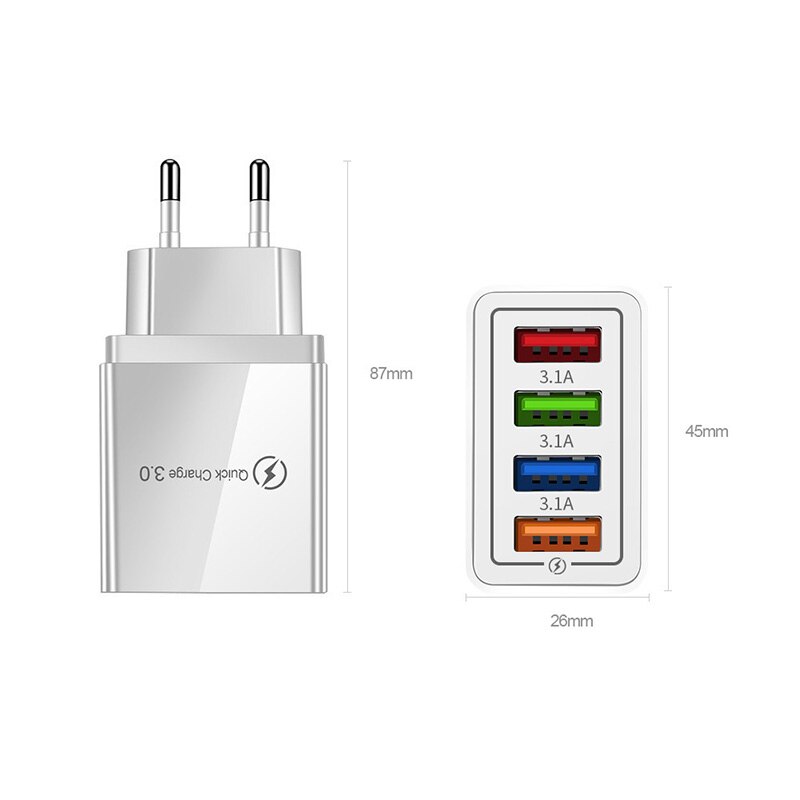 EU/Us-stecker USB Ladegerät Schnell Ladung 3,0 Für Telefon Adapter für Huawei Mate 30 Tablet Tragbare Wand Mobile ladegerät Schnell Ladegerät