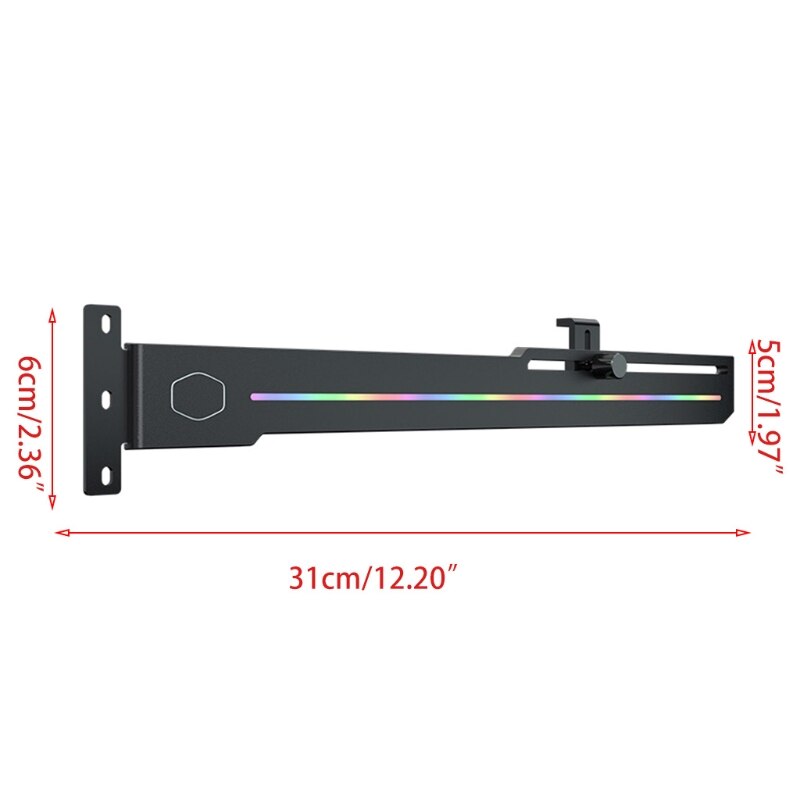 Cooler Master ELV8 – Support Vertical universel pour carte graphique RGB, avec châssis, prise de synchronisation ARGB