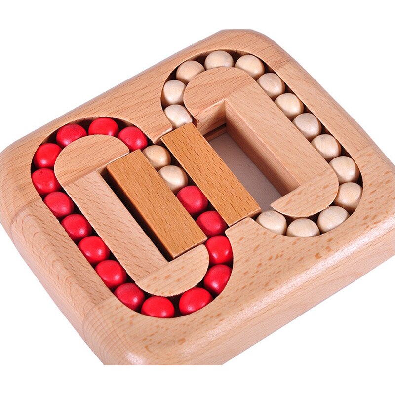 IQ Puzzle rompecabezas juguetes adultos bola de madera laberinto rompecabezas de desarrollo intelectual juguete para niños y adultos