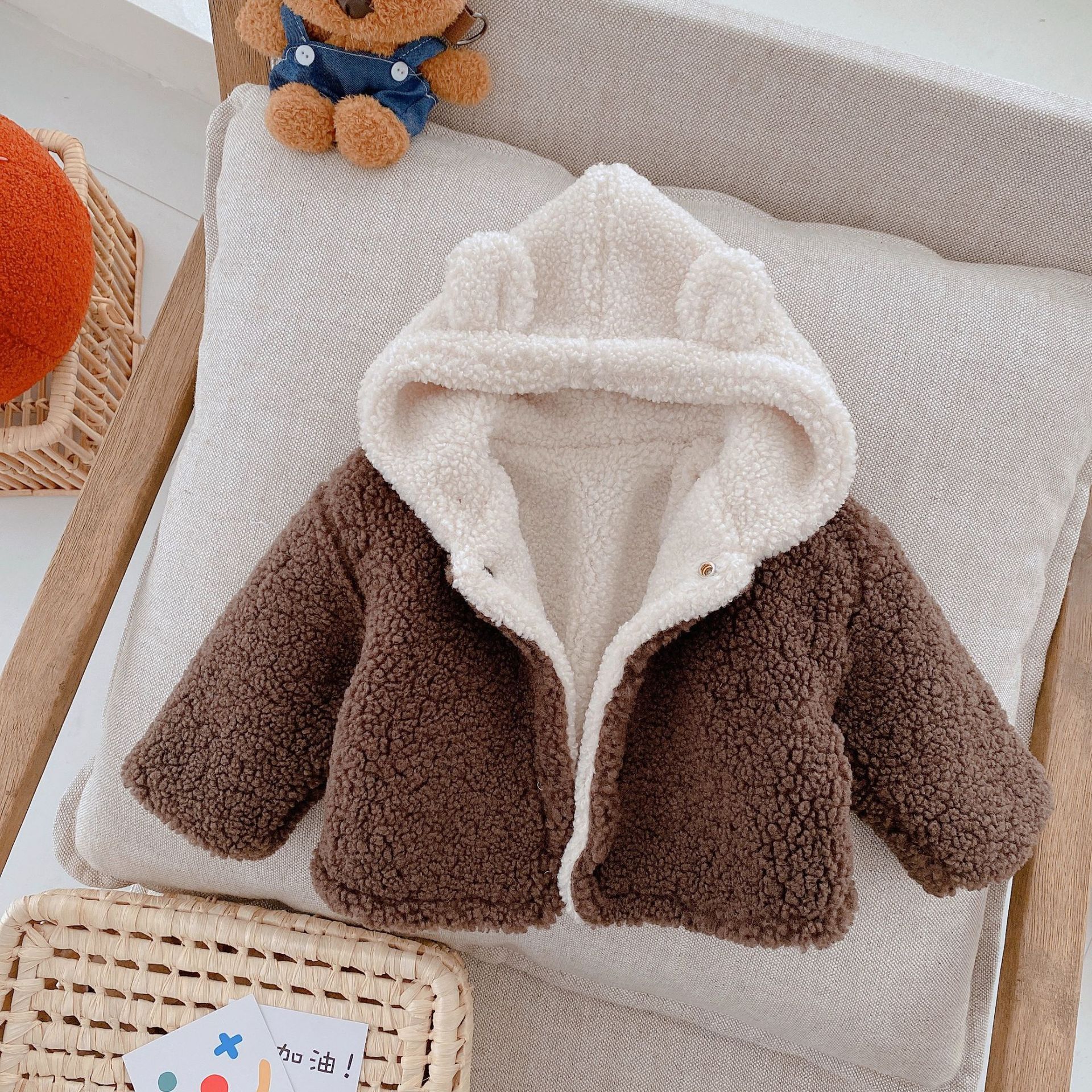 Baby Kids Hooded Uitloper Herfst Winter Thicked Katoenen Jas Peuter Jongens Meisjes Casual Kleding Lange Mouwen Warme Jas: coffee / 4T