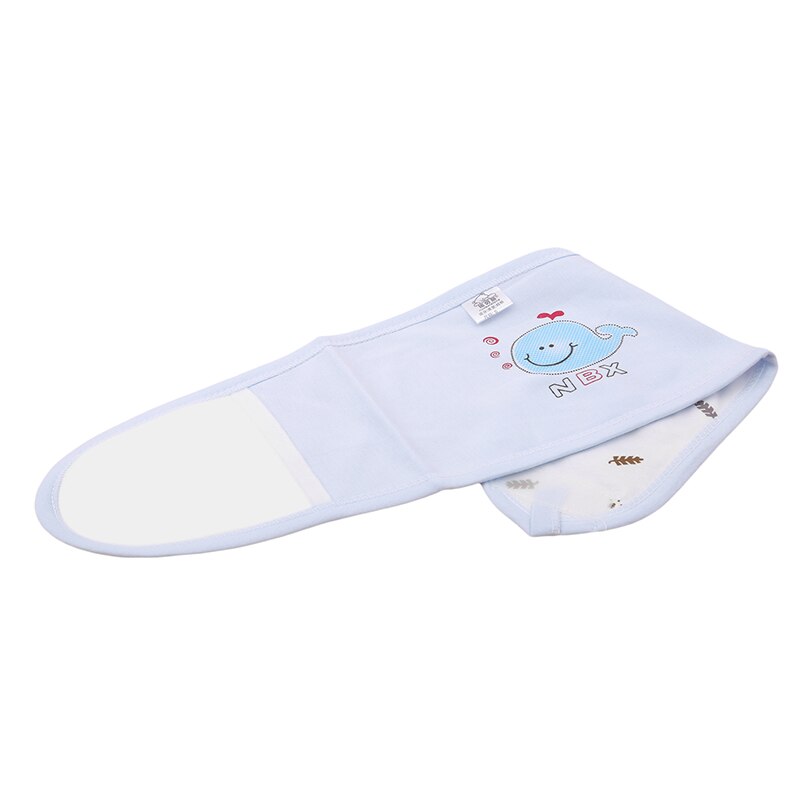 Verstelbare Baby Buikband Katoenen Buik Protector Band Soft Navel Guard Omtrek Riem Baby Buik Bands Slabbetjes: dolphin blue