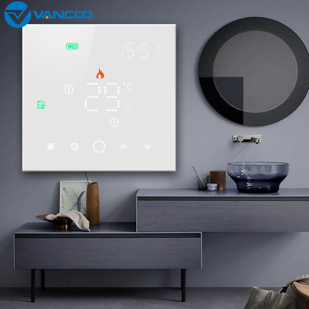 Vancoo Tuya Slimme Thermostaat Wifi Temperatuur Controller Voor Elektrische/Water Verwarming Systemen Werken Met Alexa Google Thuis