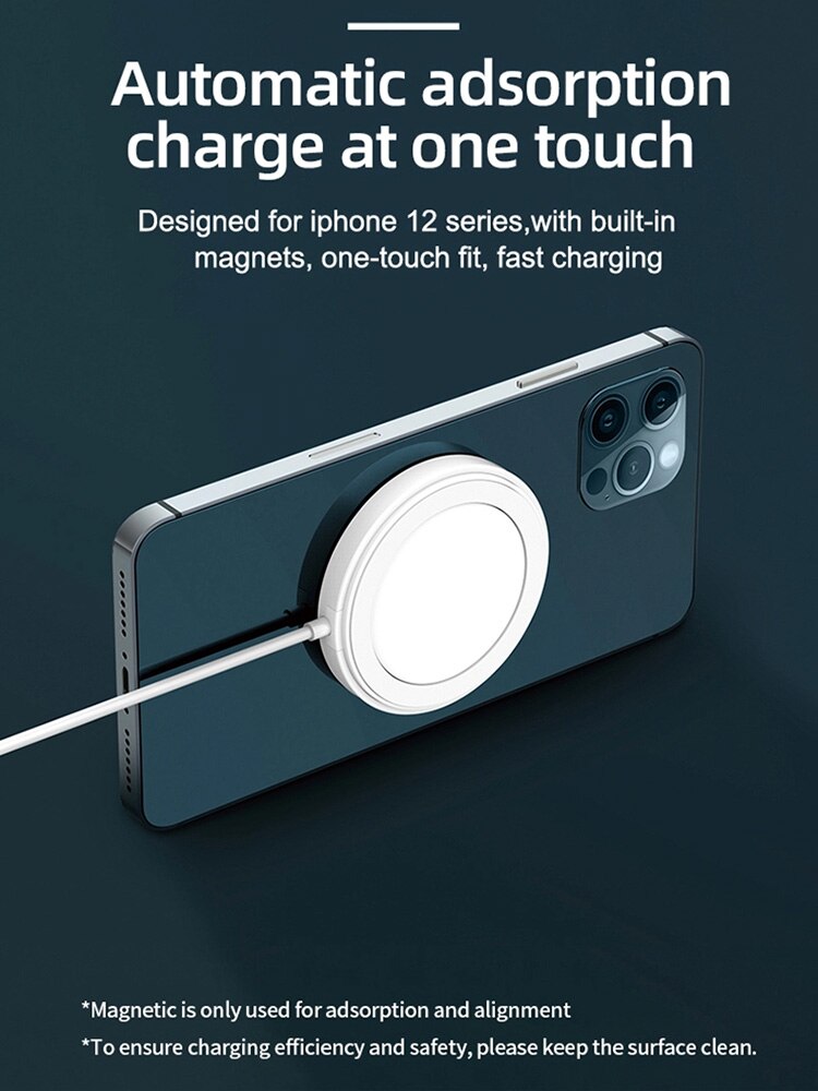 Magnetische 15w snelle draadloze oplader voor telefoon 12 draadloze oplader voor telefoon 12 pro max snel draadloos oplaadpad
