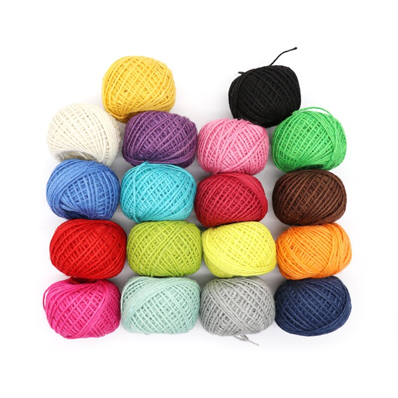 50 m handgemaakte diy kleuren henneptouw 2mm kleuren gevlochten touw fotowanddecoratie kersttouw touw