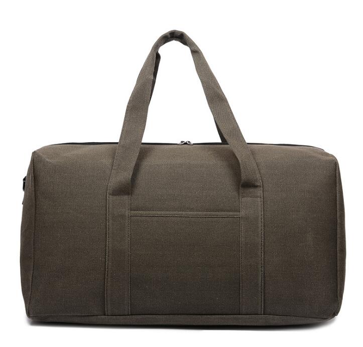 Outdoor Waterproof Top Canvas Sports Gym Bags Men Women Fitness Training Travel Handbag Multifunction Shoulder Duffel Bag: Large Brown
